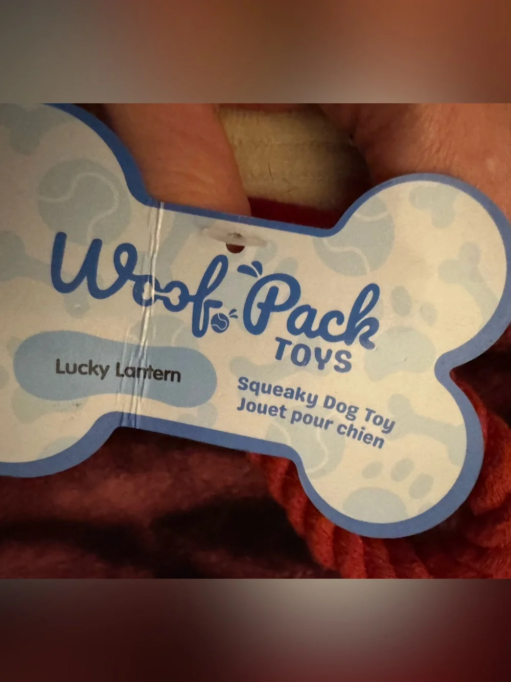 Woof Pack L Dog toy Plush Japanese Lantern NEW squeak & Crinkle